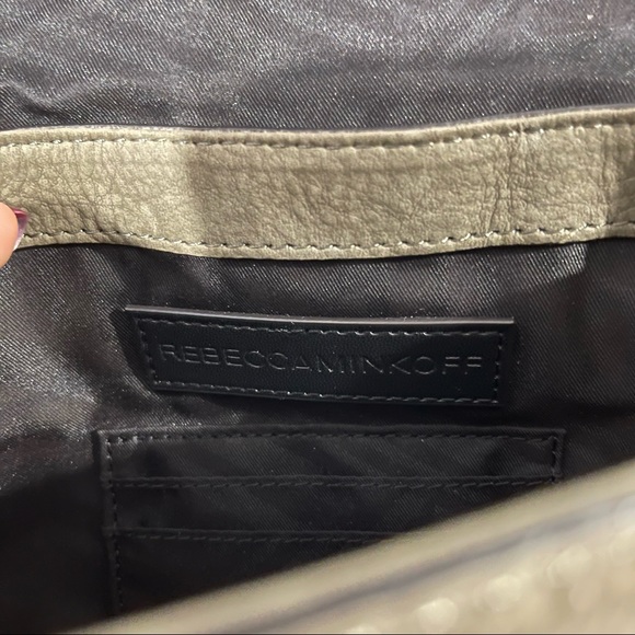 Rebecca Minkoff Stargazing Saddle Green Nubuck Leather Cross Body Bag - Picture 9 of 15